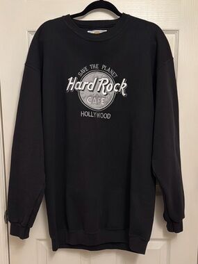 Vintage Hard Rock Cafe Hollywood Save The Planet Crewneck Sweatshirt